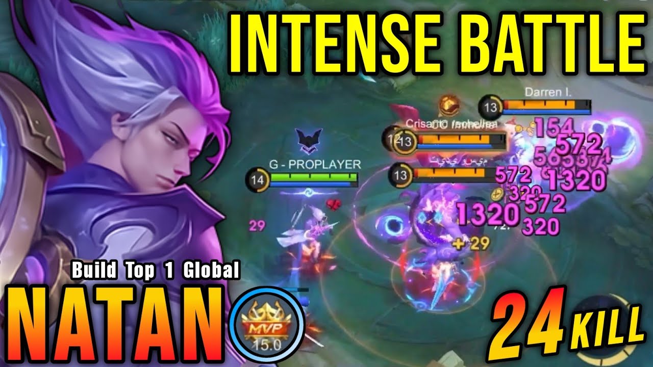 24 Kills!! Intense Battle Natan Late Game Carry!! - Build Top 1 Global Natan ~ MLBB