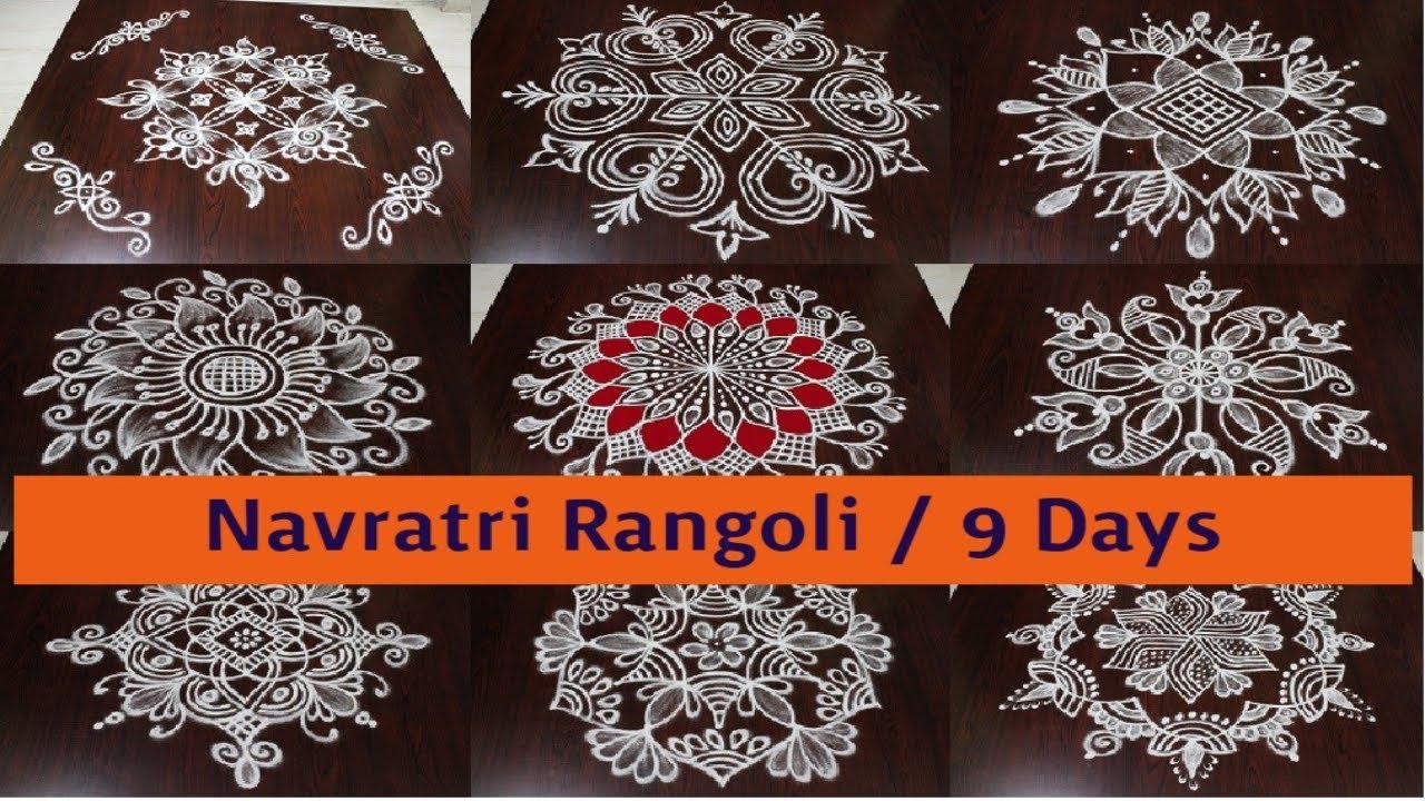 Navratri Big Kolams for 9 Days | Festival Rangoli | Dussehra Muggulu | RangRangoli