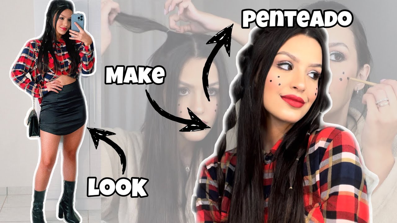 ARRUME-SE COMIGO PARA FESTA JUNINA | inspiração cabelo, make e look ❤️