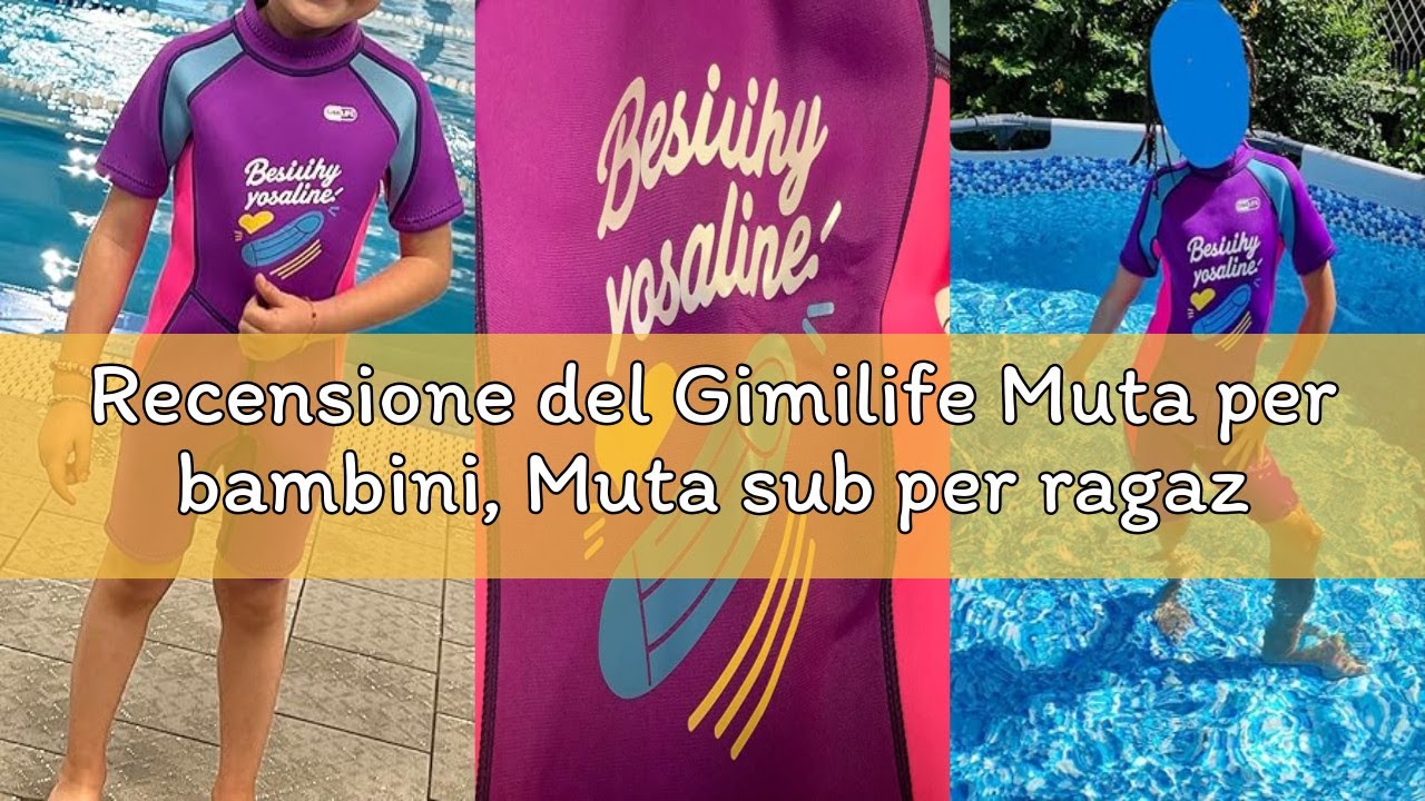 Recensione del Gimilife Muta per bambini, Muta sub per ragazzi, ragazze e piccoli, in neoprene 2mm t