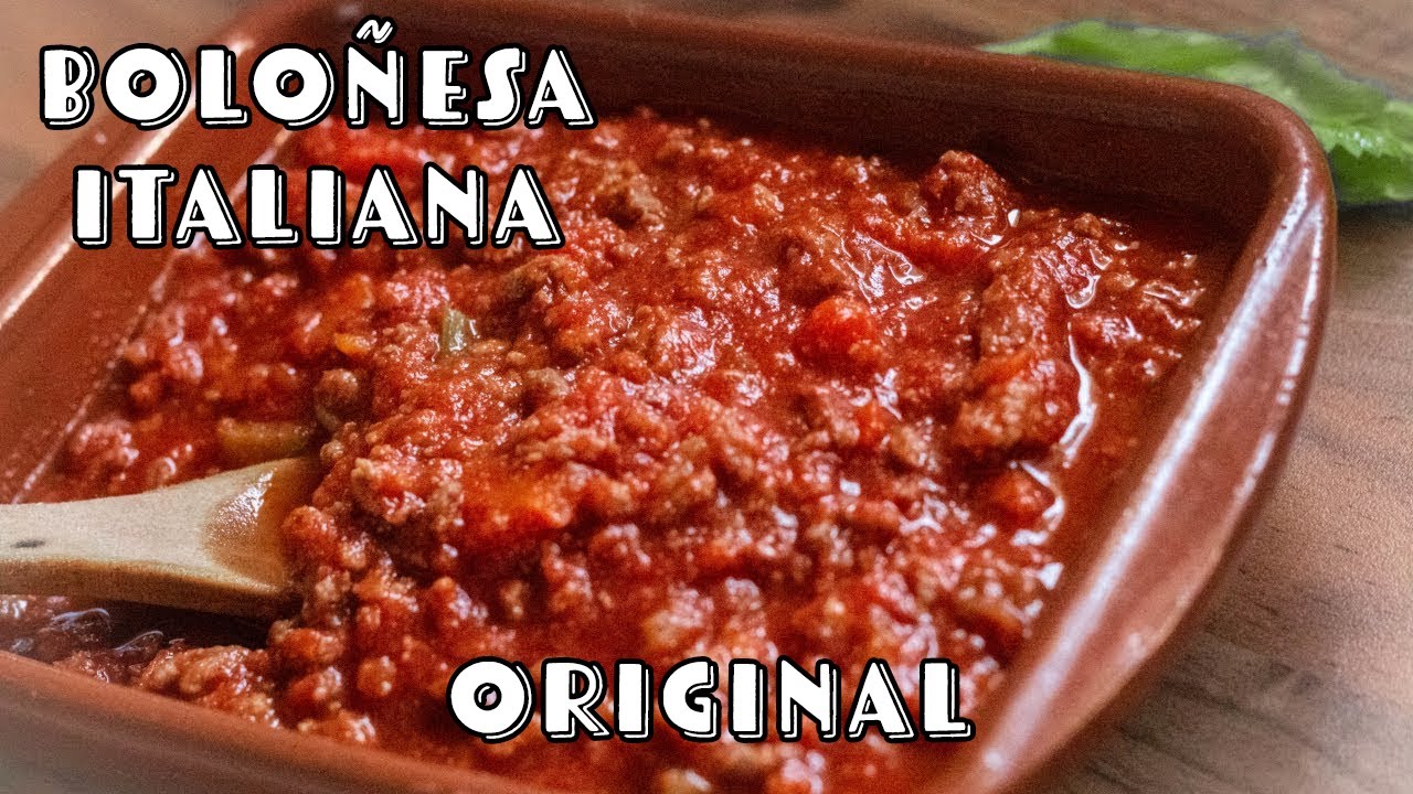 Salsa boloñesa Receta italiana Original - Como hacer salsa Bolognesa para pasta espaguetis Lasagna