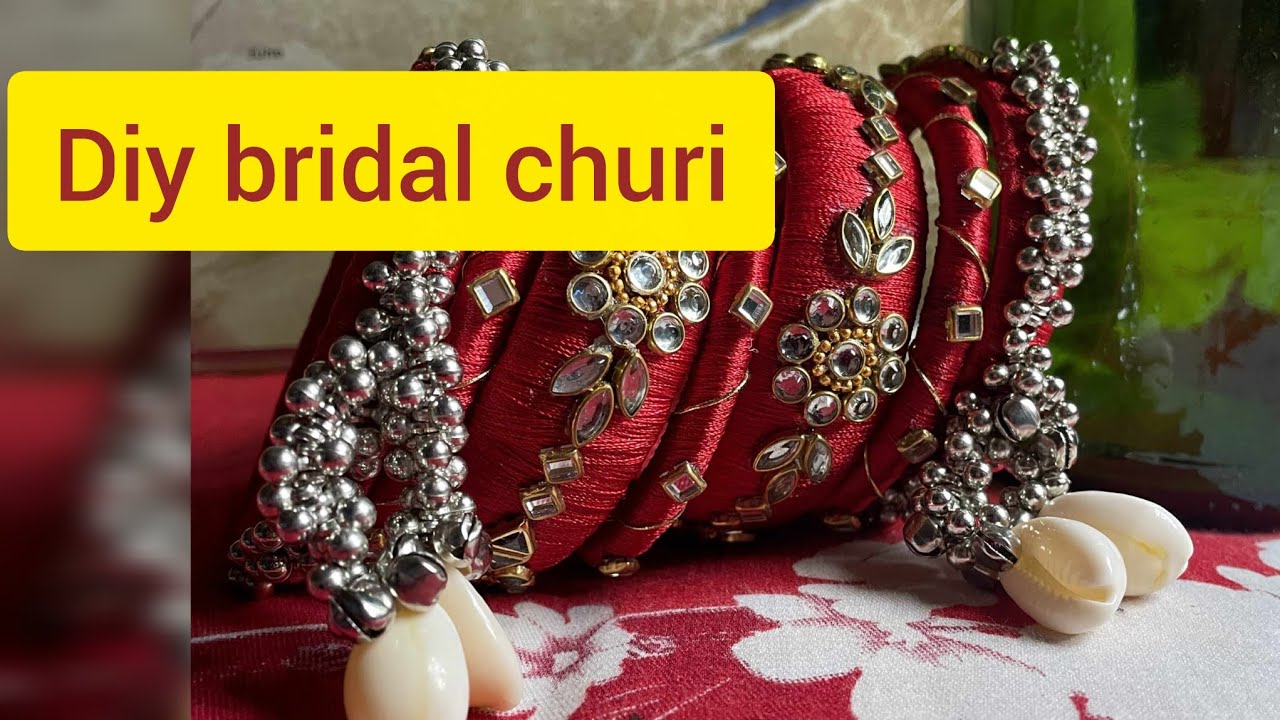 DIY bridal churi ❤️ // DIY bangles // বিয়ের চুড়ি // bangles at home 🌸