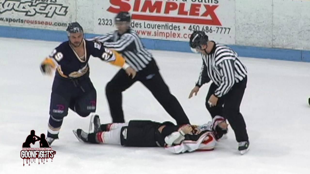Steve Bosse  K'O's Jon Mirasty with an unexpected punch LNAH Mission Vs Chiefs 2006
