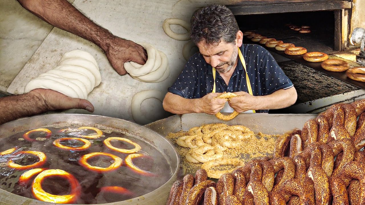 How To Make Simit (Turkish Bagel) Most  Popular Street Food