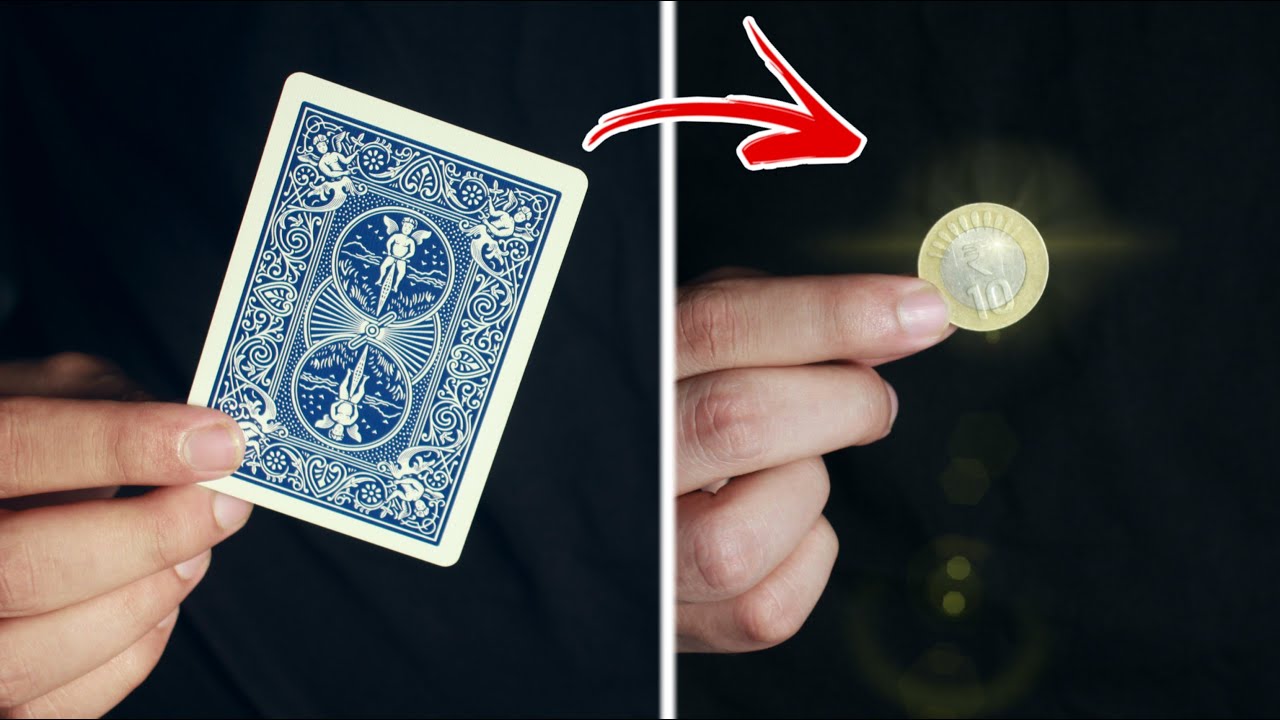 CARD Changes To COIN In A BLINK | VISUAL Magic Trick REVEALED