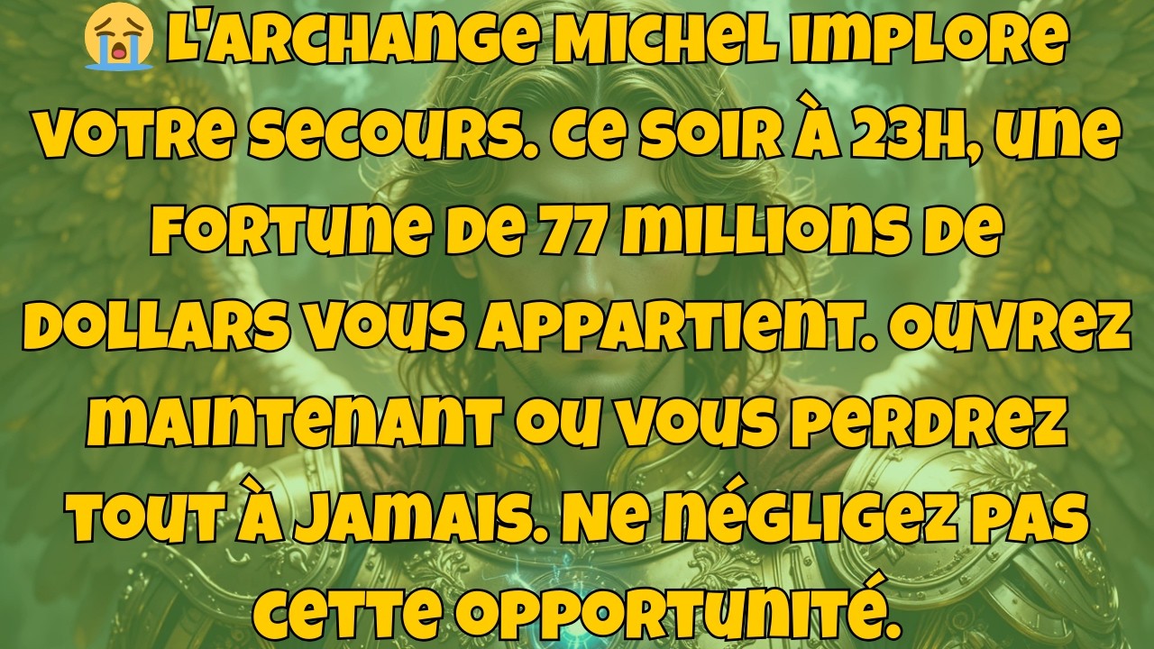 😭 L'archange Michel implore votre secours. Ce soir à 23h, une fortune de 77 millions...