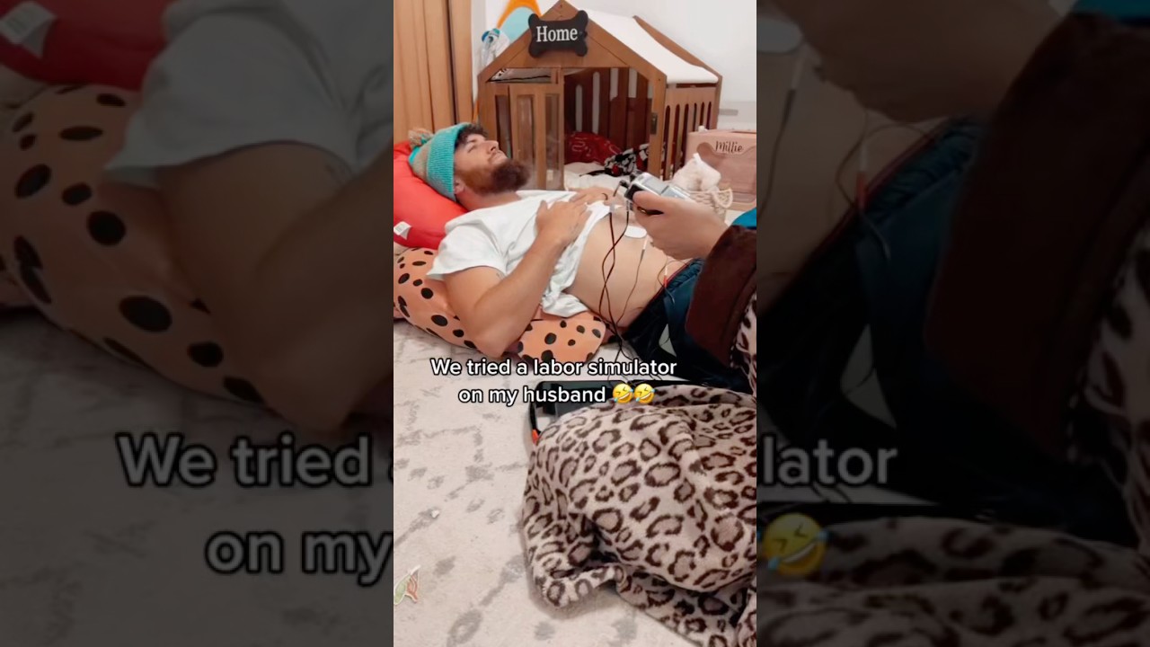 When the husband tries a labor pain simulator 
