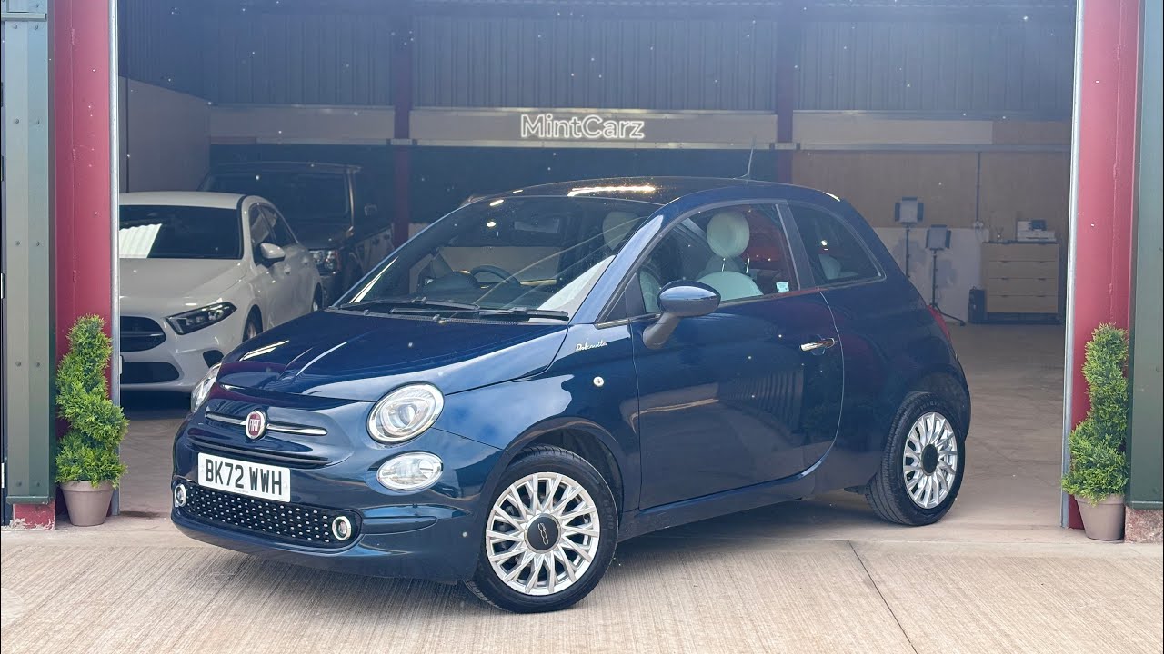 Fiat 500 Dolcevita finished in a beautiful blue with cream interior! 