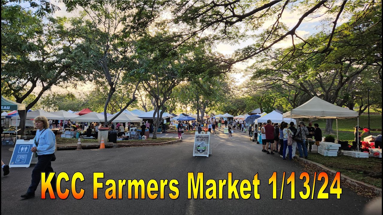 [4K] KCC Farmers Market on 1/13/24 in Honolulu, Oahu, Hawaii
