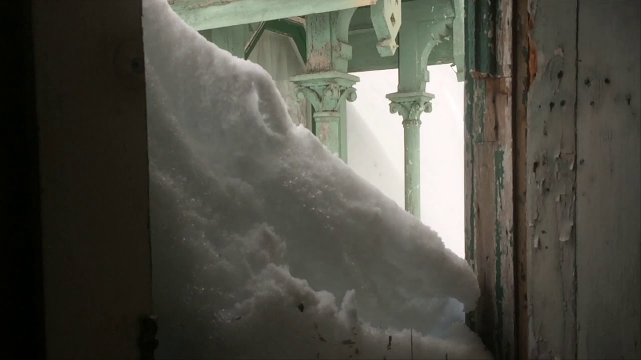 Snow Removal From 1873 Victorian House Back Porch Roof! ... Zehr Estate, Waverly NY