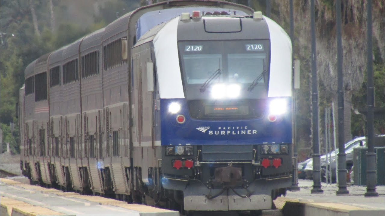 Santa Barbara UP Amtrak Railfanning (FT SD70M leader, And 2 SD70DMs on 6/7/21)