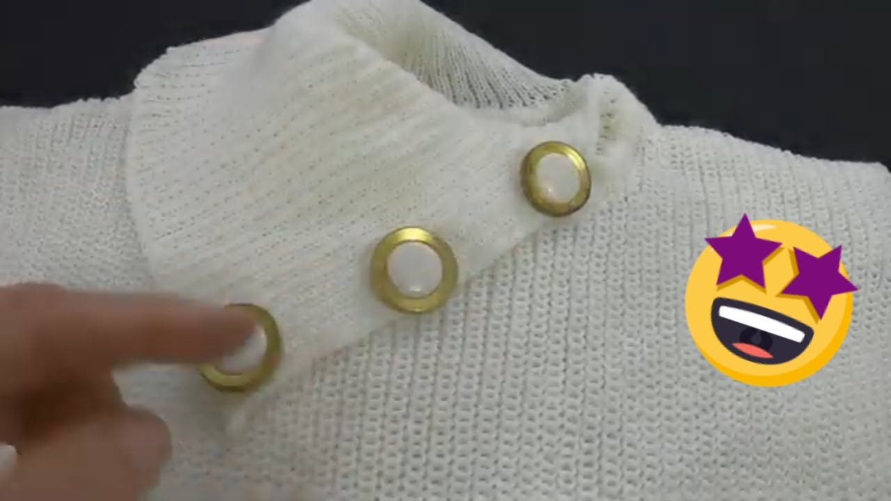 golas  para coletes e blusas feito em máquina de tricô