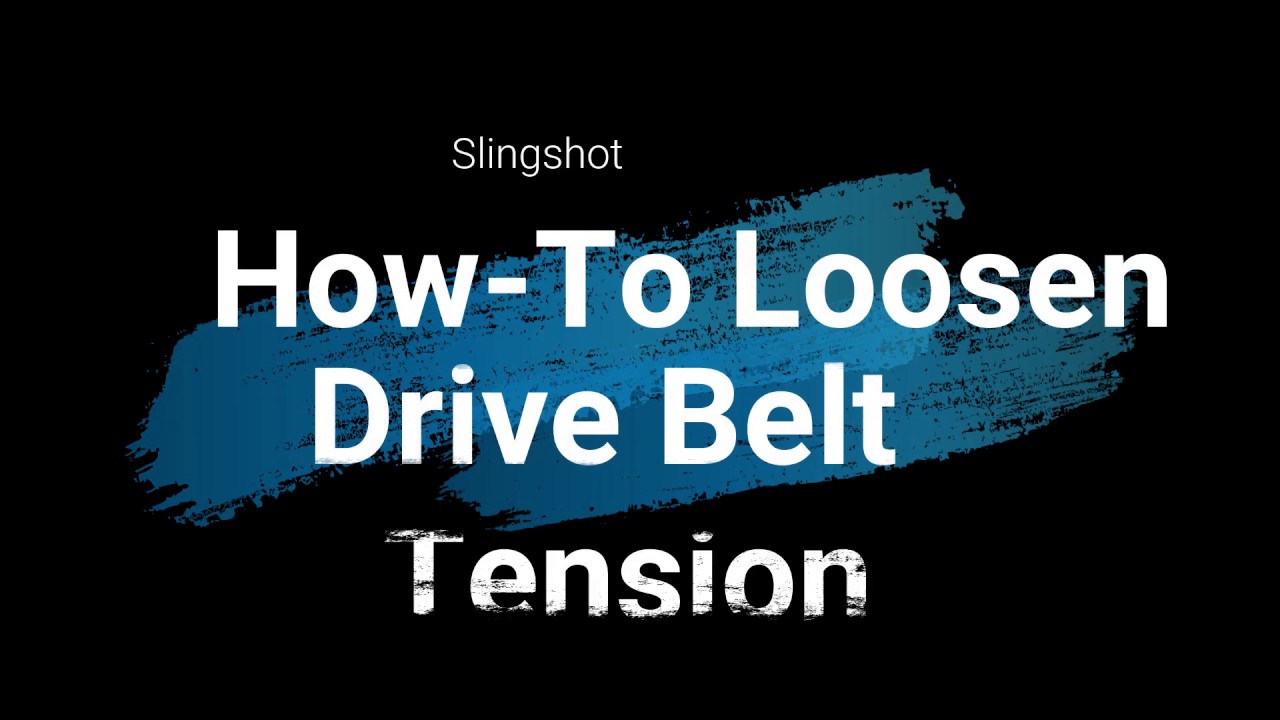 How to loosen Drive Belt Tension on Polaris Slingshot