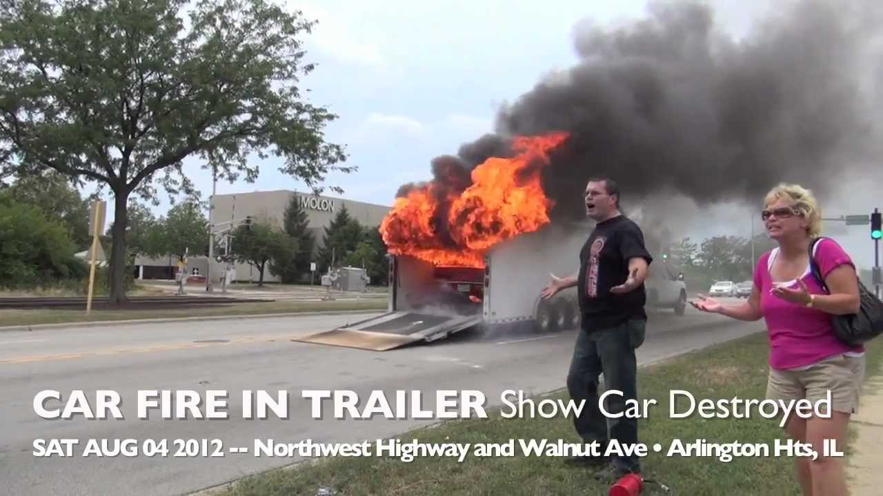 Show Car 1969 Camaro Destroyed by Fire During Transport in Trailer on Route 14, Arlington Heights