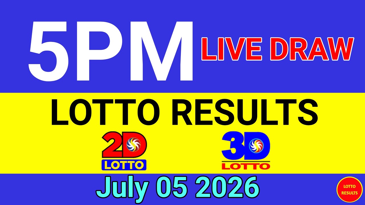 Lotto Result Today 5pm Draw July 05, 2026 Swertres Ez2 PCSO Live Result