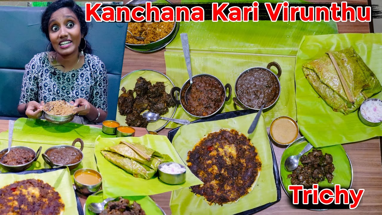 காஞ்சனா கறி விருந்து, இலை பரோட்டா மதுரை கறி தோசை I Tastee with Kiruthiga