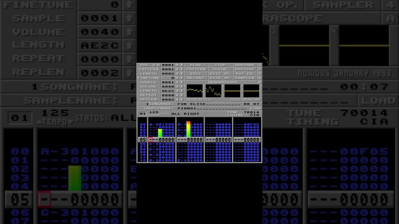Protracker clone - Elise piano song fix 