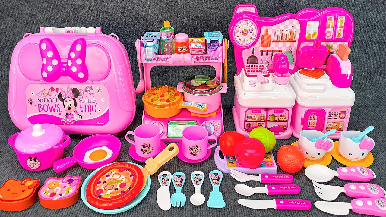 70 Minutes Satisfying with Unboxing Cute Pink Minnie Kitchen Toy，Review Toys Kitchen | ASMR