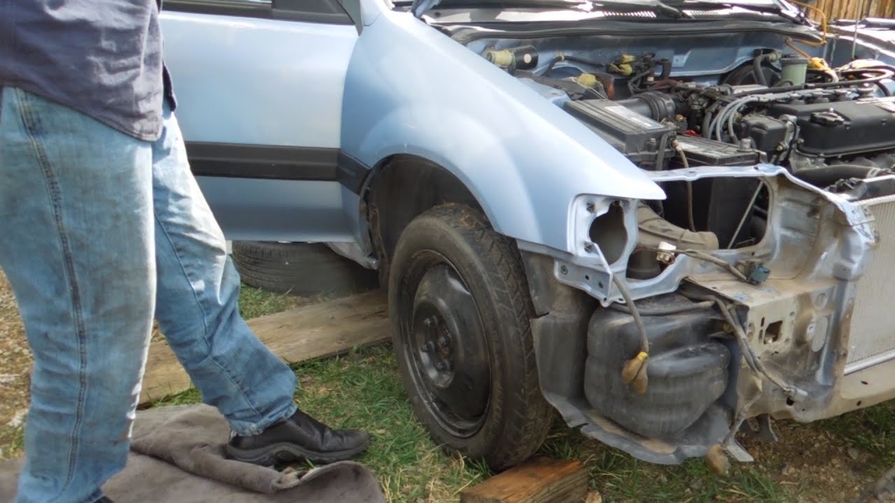 88 89 90 91 Honda Civic EF and CRX Front Fender removal in the field with basic tools