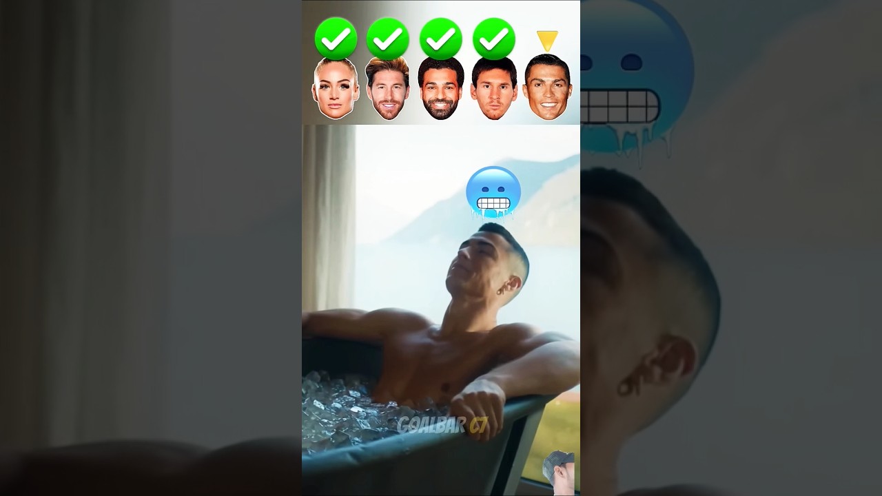 Football Players Epic Ice Bath Challenge🥶🛀🏻 
