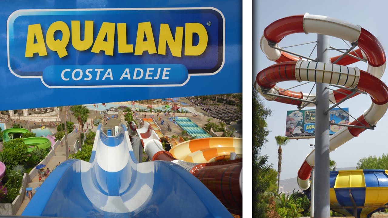 Aqualand Costa Adeje - All Big Water Slides Compilation (Onride)