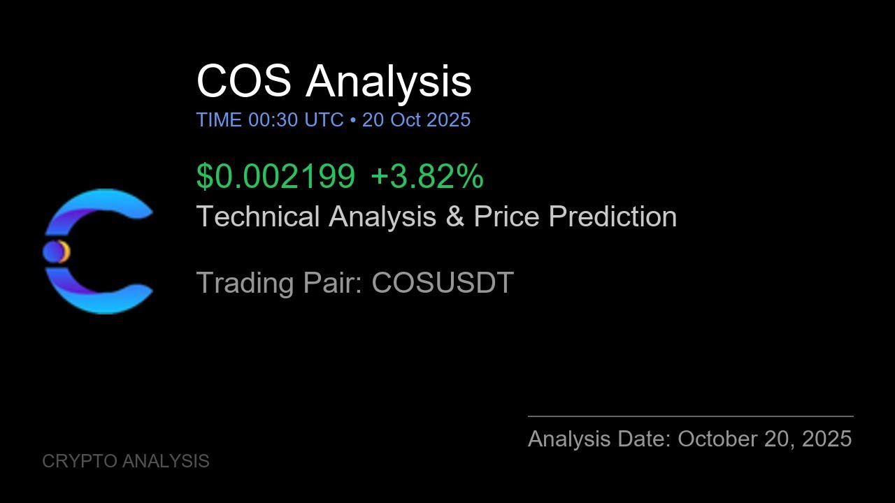 COS (COSUSDT) Technical Analysis - Price Prediction & Buy or Sell October 20, 2025