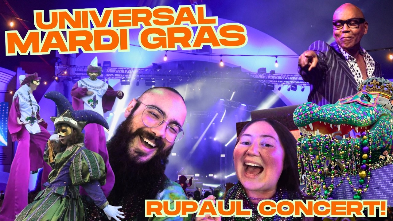 RuPaul LIVE at Universal Mardi Gras 2026 🎭🔥 | Best Concert Spot Revealed