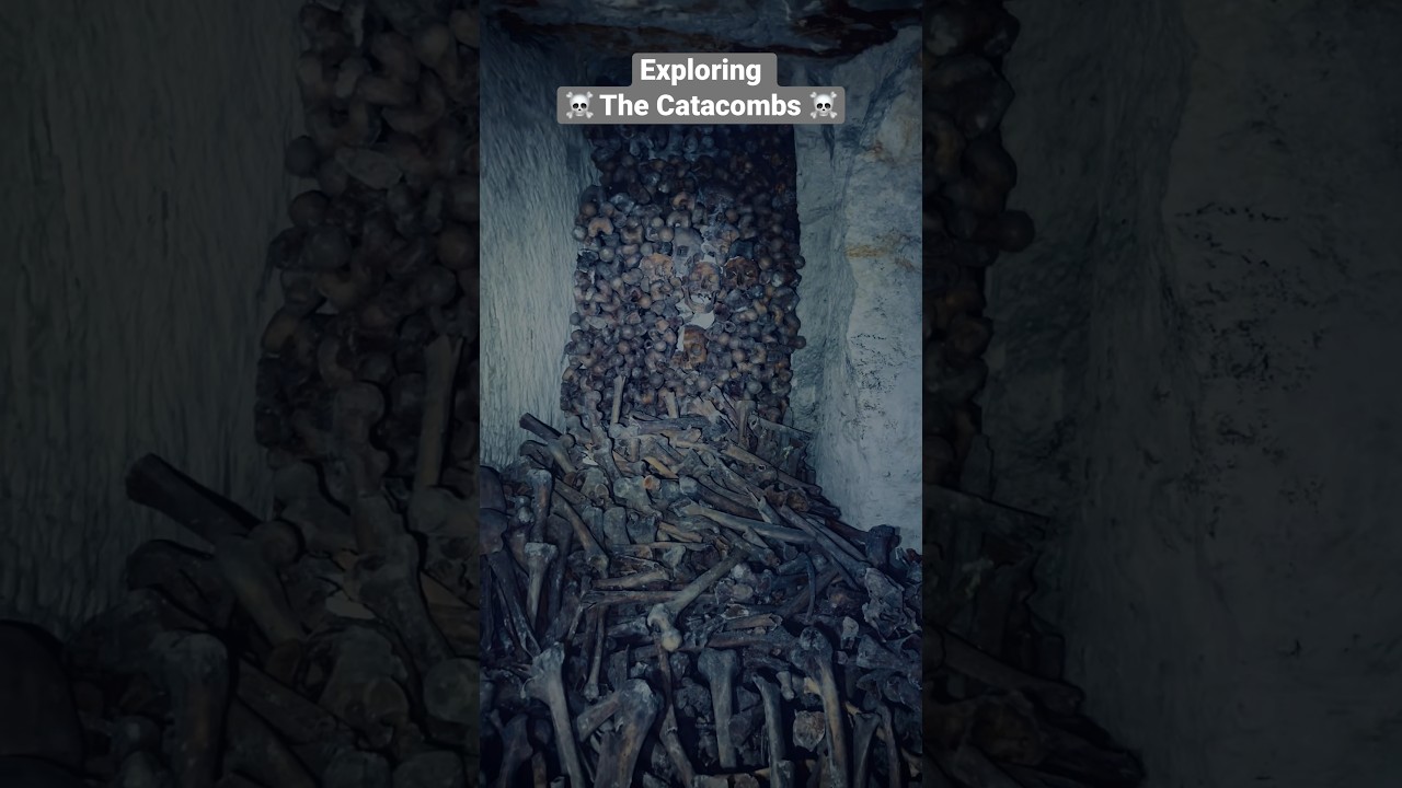 The worst claustrophobic exploration you will ever see || Paris Catacombs #explore #travel #urbex