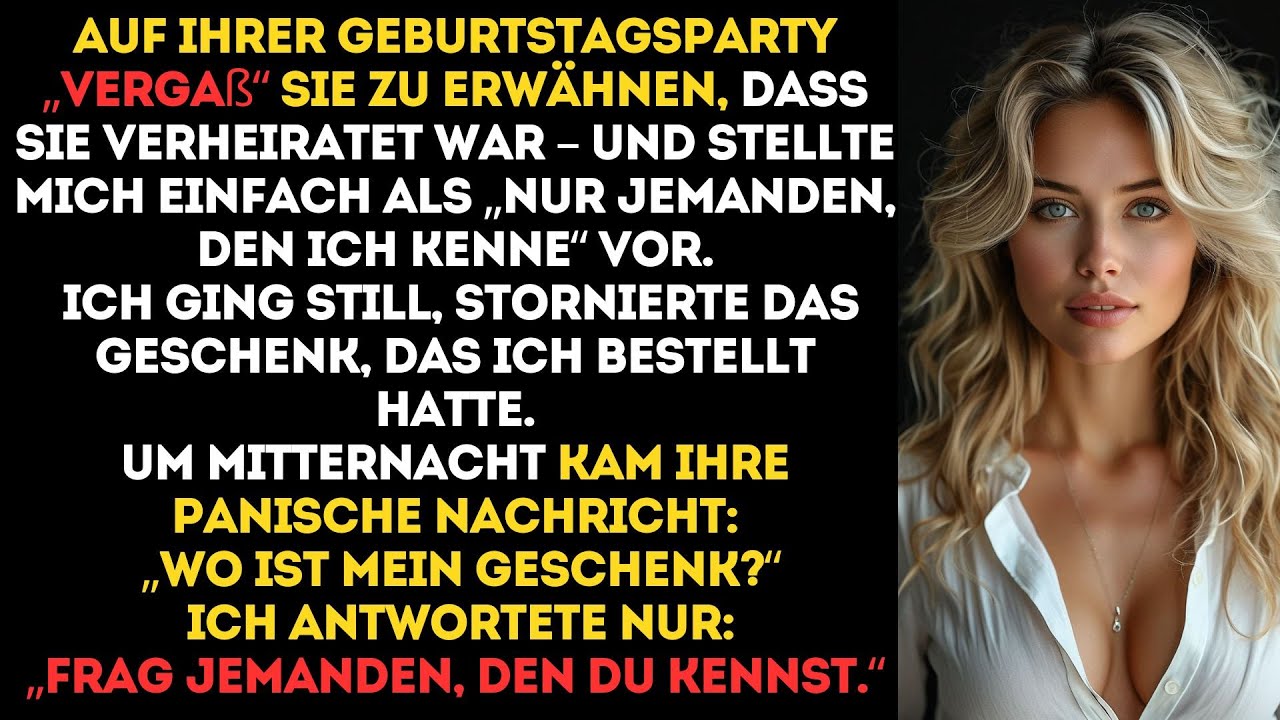 An ihrem Geburtstag stellte sie mich als „jemanden, den ich kenne“ vor – mein stiller Abschied...