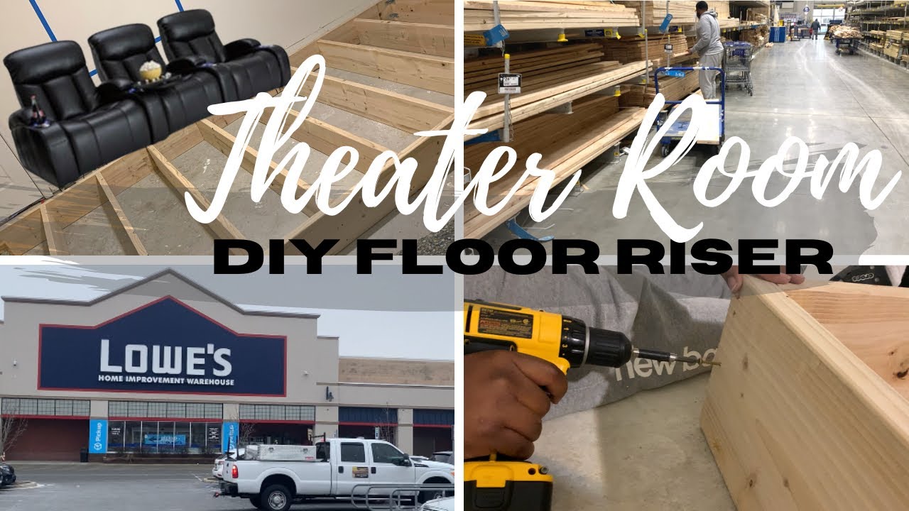 *NEW* DIY HOME THEATER: DIY FLOOR RISER! HOW TO TUTORIAL! HOME UPDATE!