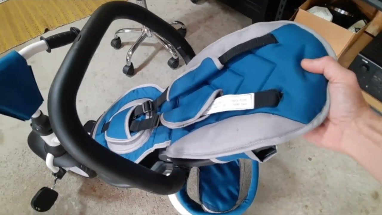 Kinbor Baby Tricycle 7 in 1 Foldable Steer Stroller with Learning Bike w/Detachable Guardrail