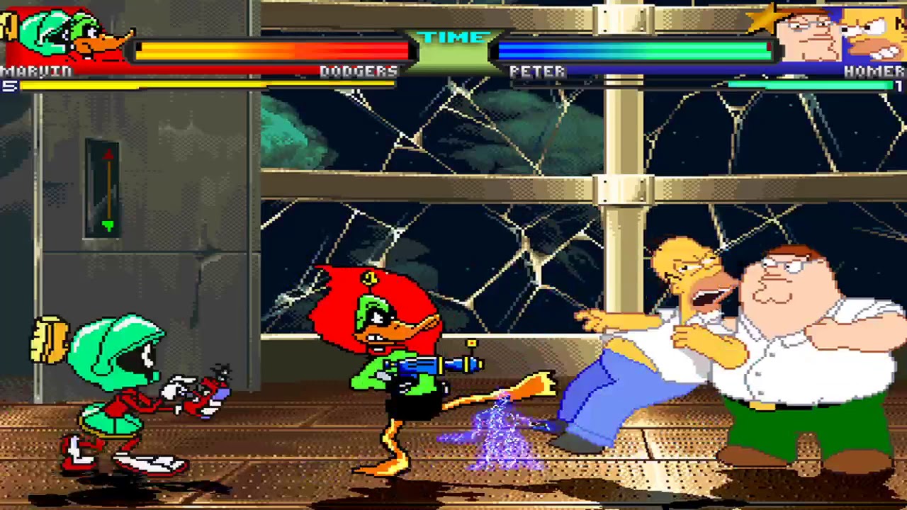 NICK54222 MUGEN: Marvin the Martian and Duck Dodgers VS Homer Simpson and Peter Griffin (Fernando)