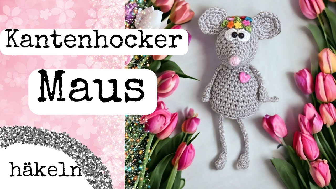 Maus Kantenhocker/ Amigurumi häkeln