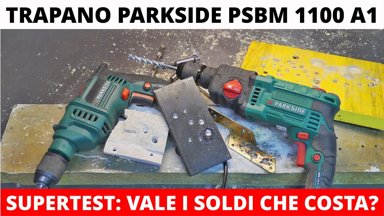 Recensione Trapano elettrico a percussione Parkside 1100W (Lidl) PSBM 1100 A1