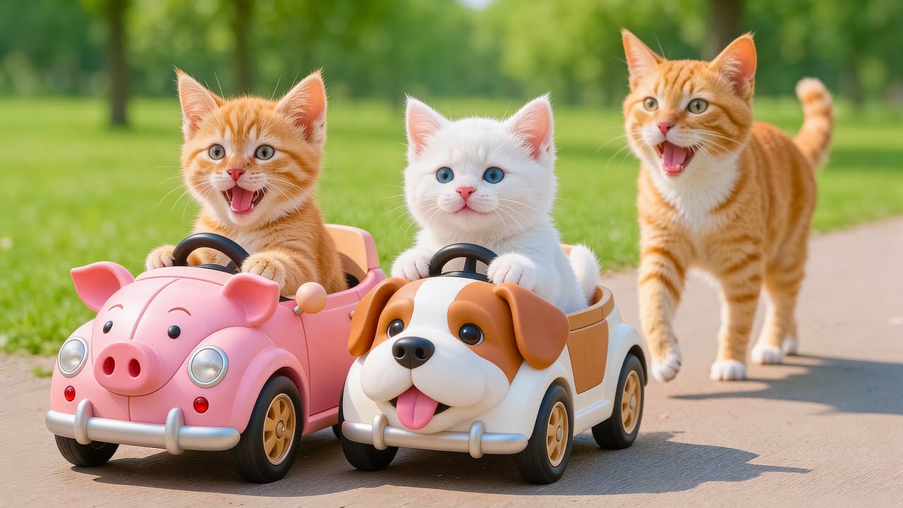 Котенок упал с велосипеда 🚲 | Кошка-мама заботится о нем и преподает жизненные уроки 🐱❤️ | Трогат...