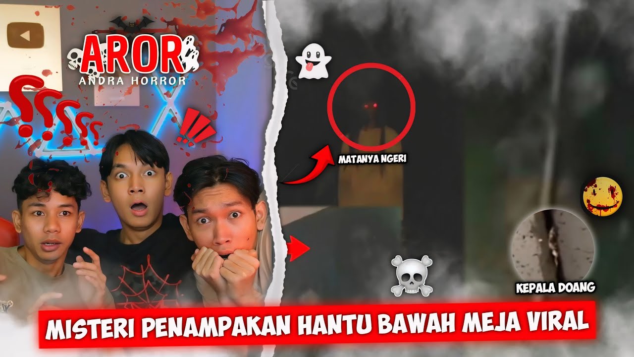 ANTION HORROR MISTERI PENAMPAKAN SOSOK HANTU DI BAWAH MEJA YG LAGI VIRAL!!😱
