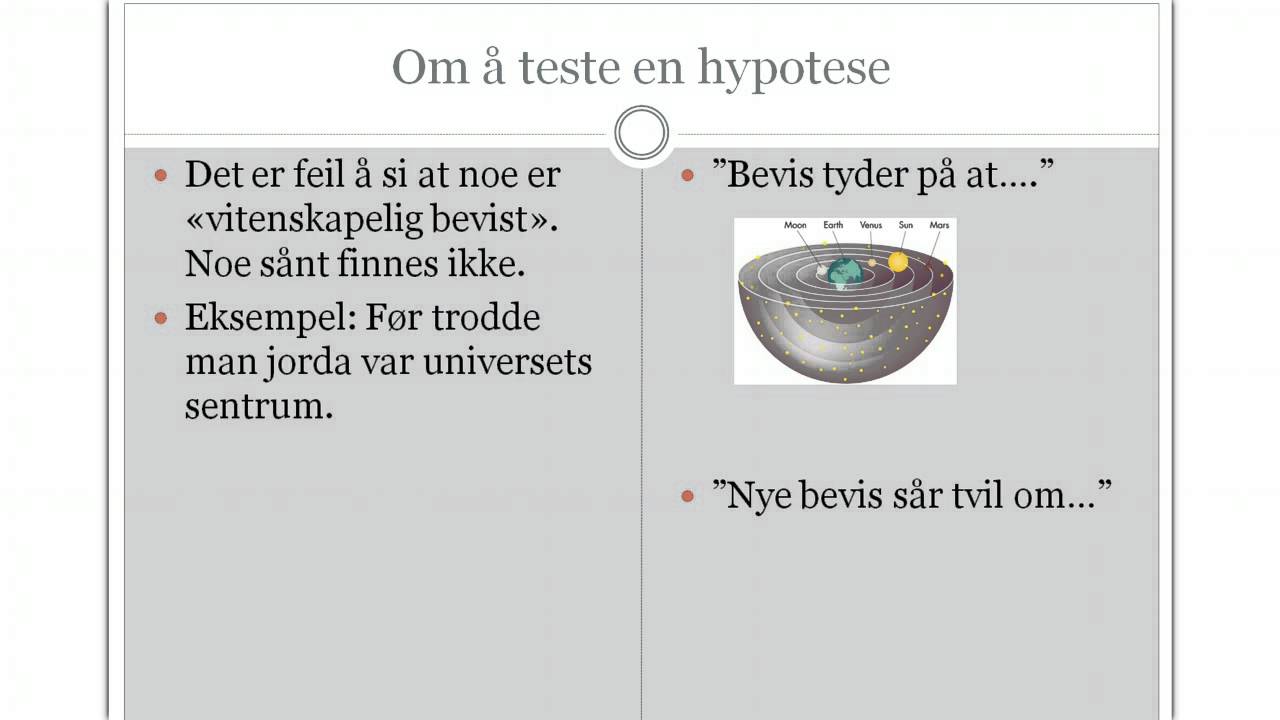 Hypoteser og teorier