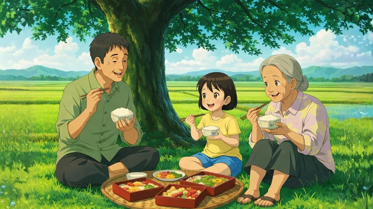Back to Childhood –A Simple Day in the Countryside Like Old Days WITH MY GRANDPARENTS | Ghibli Style