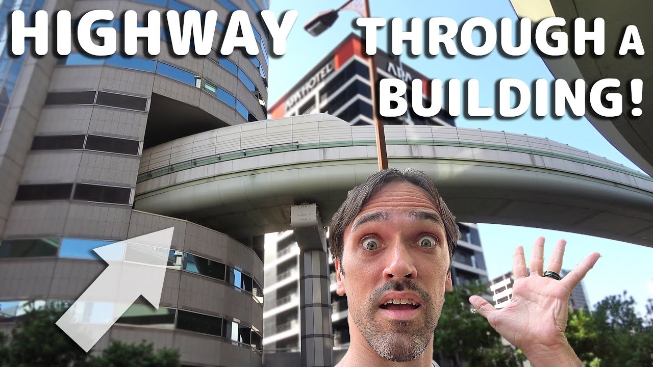 HIGHWAY THROUGH A BUILDING | Osaka Japan | Sights, and a drive through! 2019 Aersion in Japan