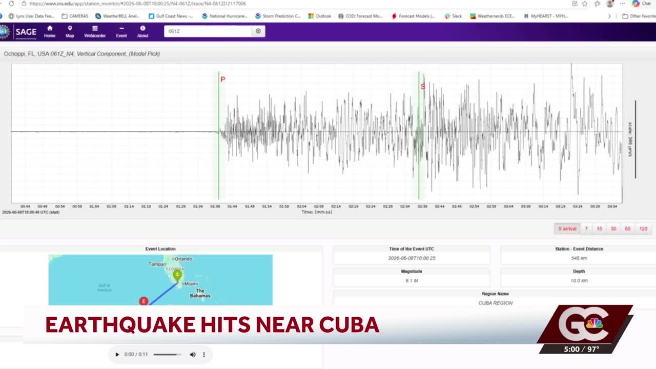 Earthquake hits off Cuba's coast, causes shaking to be felt across Florida