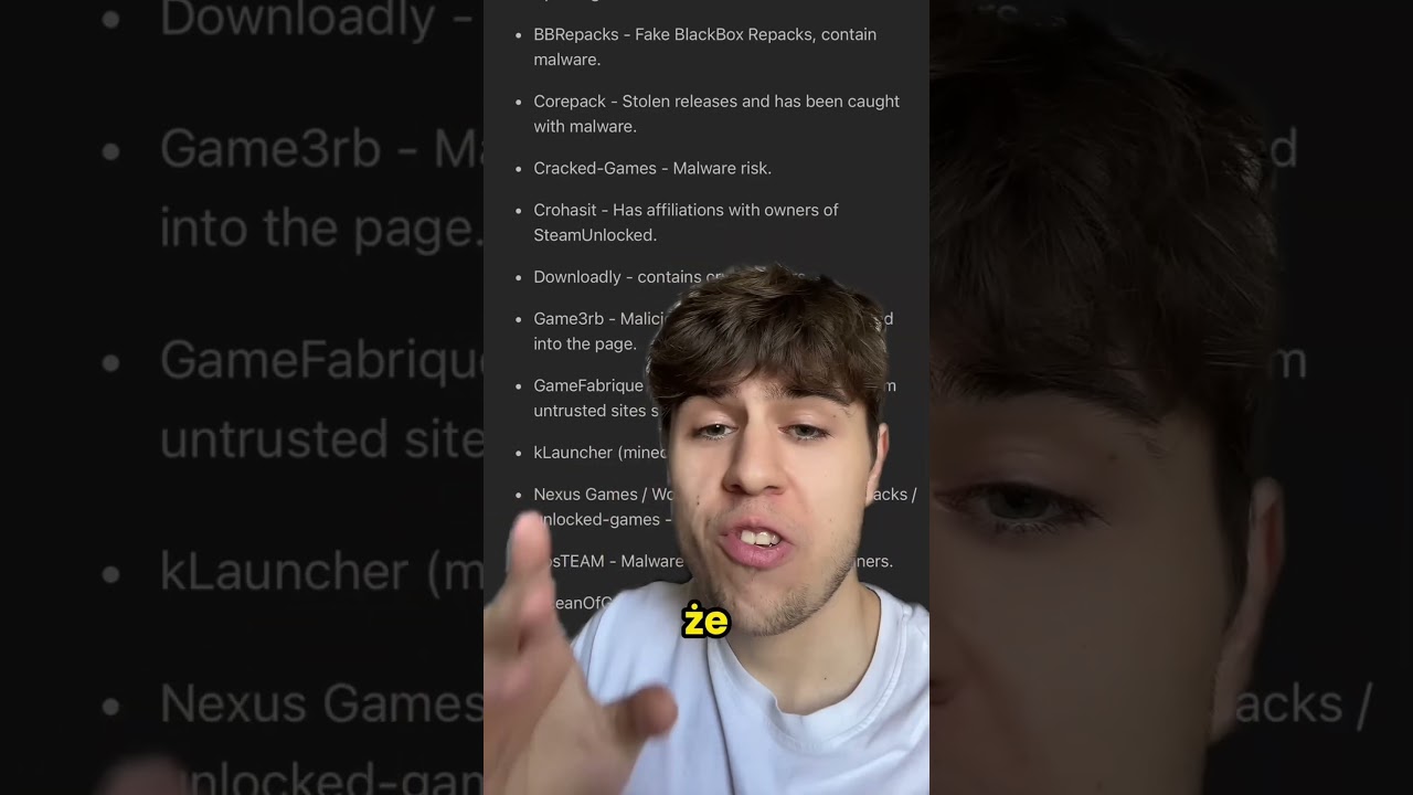 Dlaczego nie warto używać SteamUnlocked? #iklocus #tech #techtok #gry #komputer