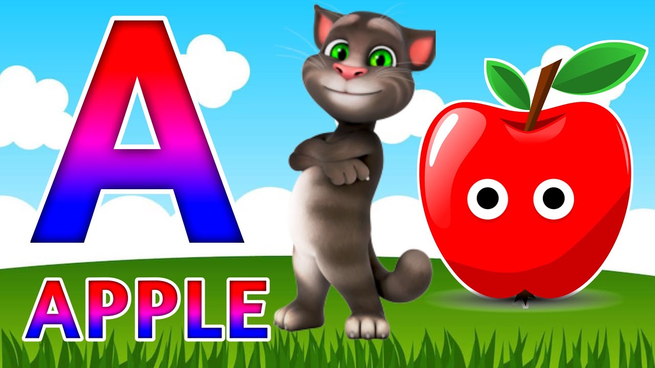 Phonics Song 2 with TWO Words in 3D - A For Apple🍎🍏- ABC Alphabet Songs with Sounds for Children's