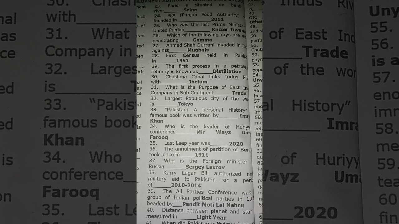 Assistant S&GAD 2024/ PPSC Test Preparation 2024 / Part 3