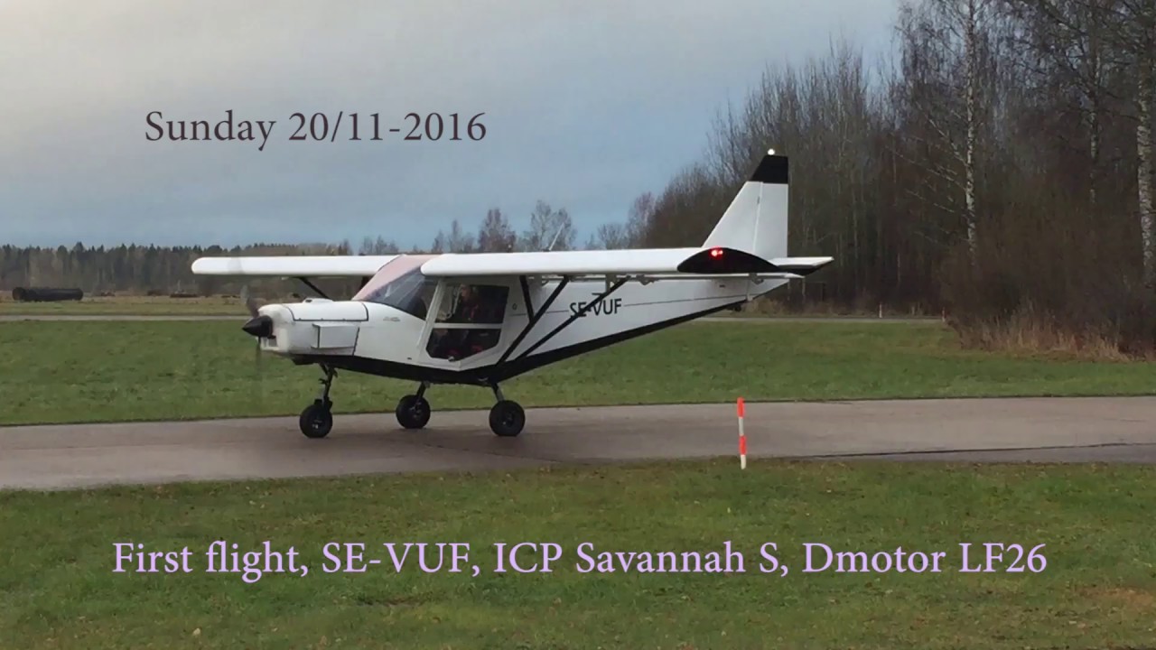 First flight of SE-VUF, ICP Savannah S with D-Motor