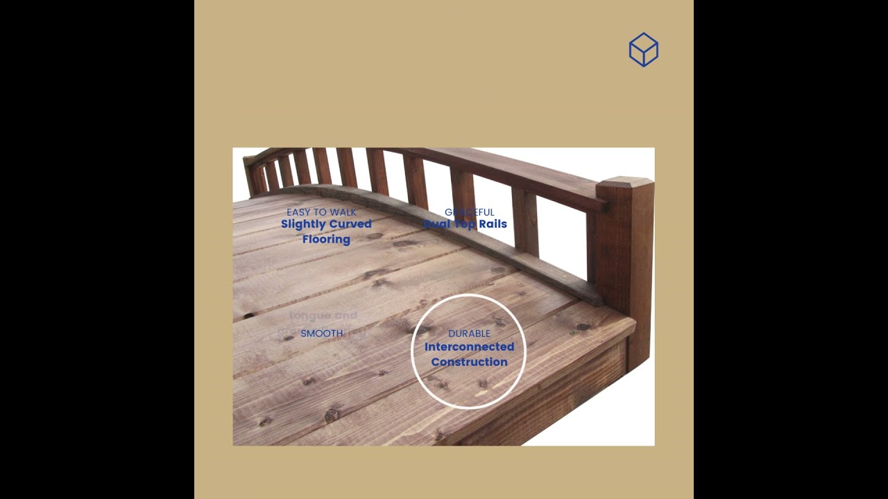 6ft Japanese garden  bridge promo video SamsGazebo.com Transform your yard into your personal oasis