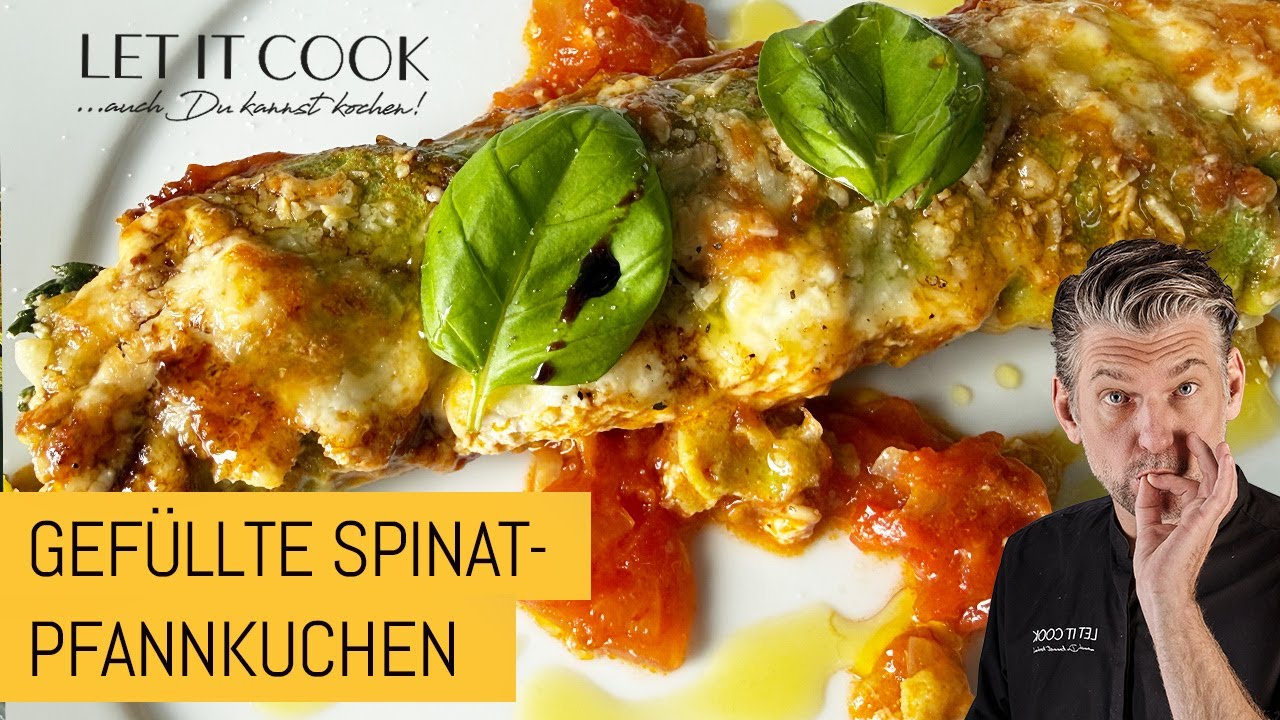 Gratinierte Ricotta Spinat Pfannkuchen