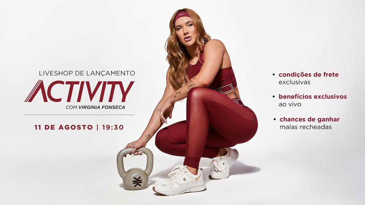 🔴Live de lançamento da Activity Collection estrelada por Virginia Fonseca
