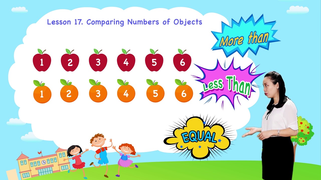 Math For Kids | Lesson 17. Comparing Numbers of Objects | Kindergarten