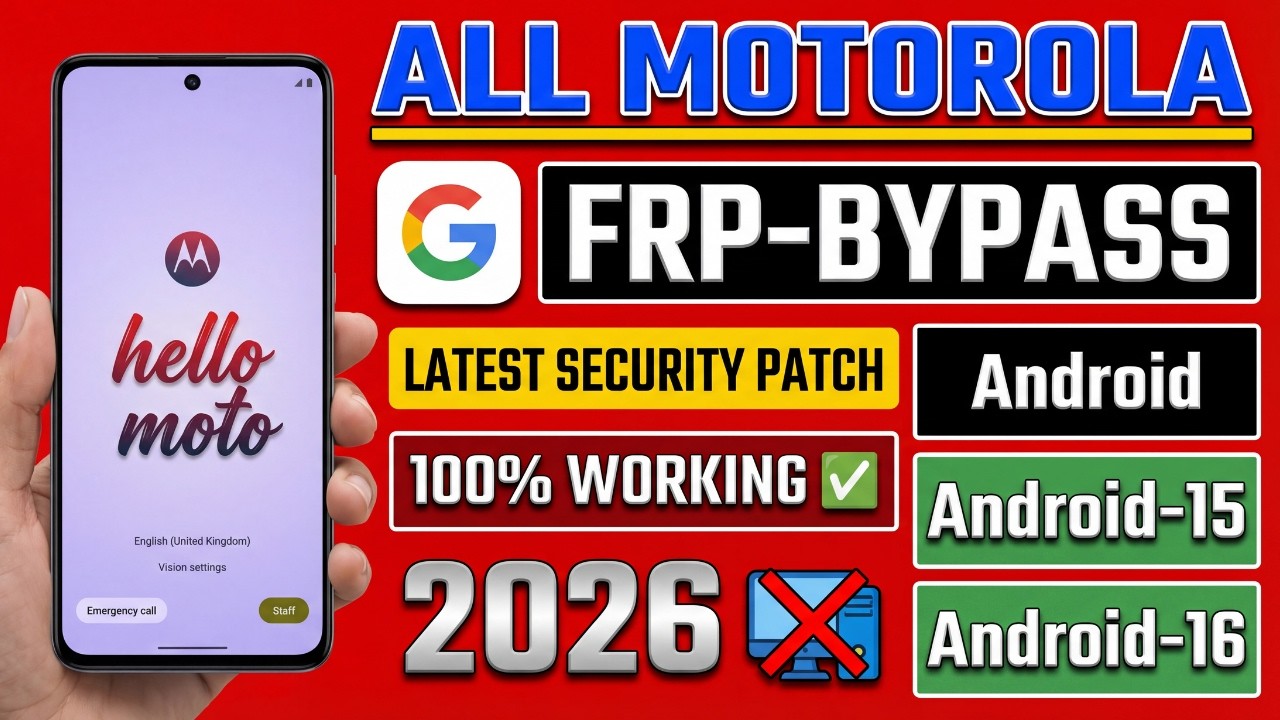 New Motorola FRP Bypass Android 15 16 Without PC | Latest Update 2026 | 100% Success