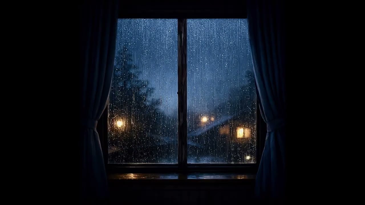 Calm Rain Sounds Outside the Window 🌧️ Sleep All Night | White Noise